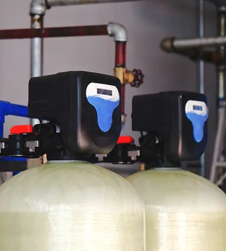 Water treatment system installed in home